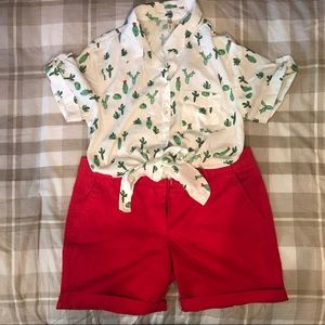 Land’n Sea candy apple red shorts